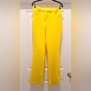 New York & Company Bright Yellow Wide-Leg Women's Pants